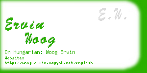 ervin woog business card